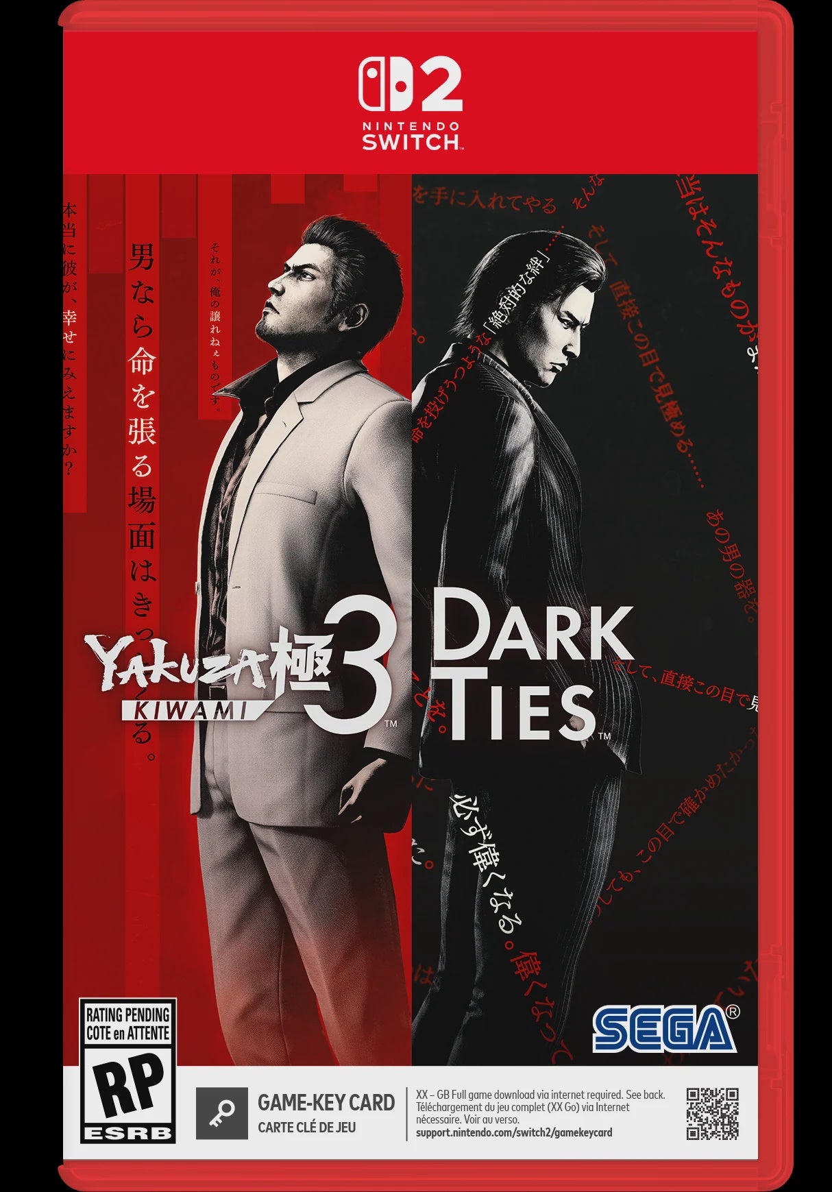 Yakuza Kiwami 3 & Dark Ties (Game-Key Card) - Switch 2 (Pre-order ETA February 12, 2026)