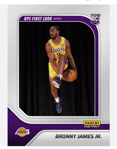 2024-25 Panini Instant NBA #RPS-43 Bronny James "RPS First Look" Los Angeles Lakers RC (Rookie Card) 1 of 1704