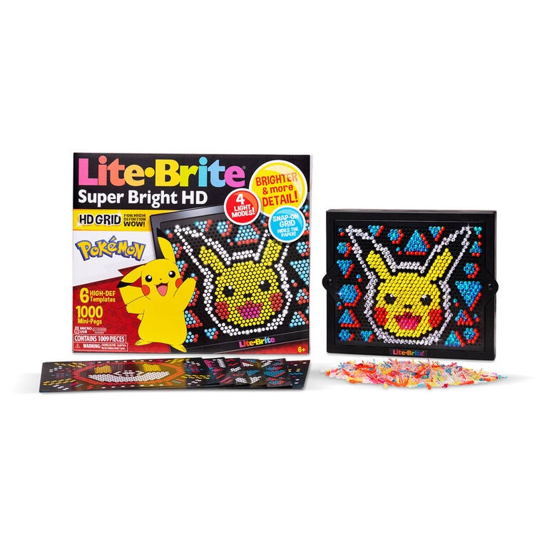 Lite Brite Super Bright HD - Pokemon Pikachu