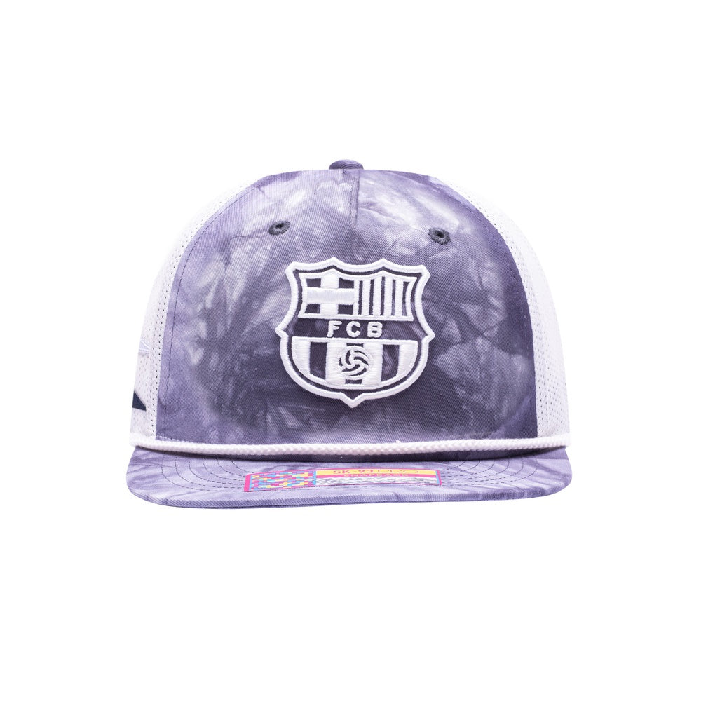 Barcelona - Woodstock Flat Peak Snapback Hat (Fan Ink)