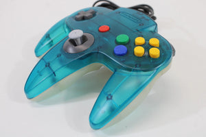 Nintendo 64 Controller Atomic Ice Blue Official N64 (Japanese, White Bottom)