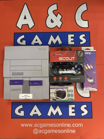 Super Nintendo System Console 3rd Party Bundle+