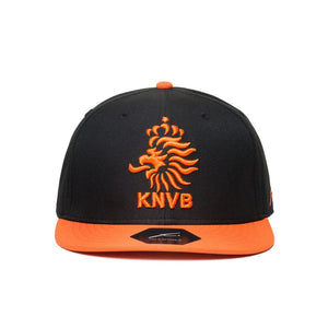 Netherlands KNVB - Orange Core Snapback Flat Peak Hat (Fan Ink)