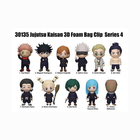 3D Foam Bag Clip Jujutsu Kaisen Series 4 (1 Random Blind Bag)