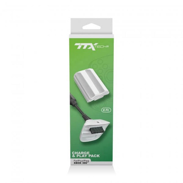 Xbox 360 White Charge & Play Pack [TTX Tech]