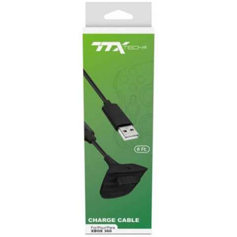 Xbox 360 Controller Black Charge Cable [TTX Tech]