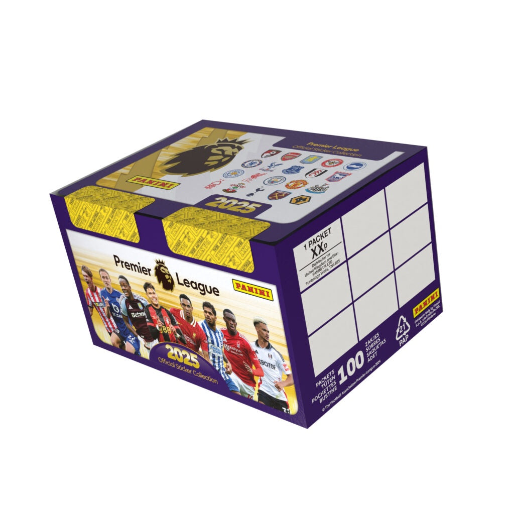 2024-25 Panini Premier League Official Sticker Collection Box (100 Pac ...