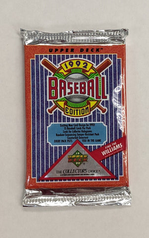 1992 Upper Deck MLB Baseball Edition Pack (15 Cards Per Pack)