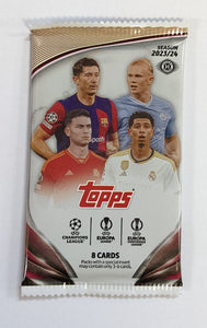 2023-24 Topps UEFA Club Competitions Soccer Hobby Pack (8 Cards Per Pack)
