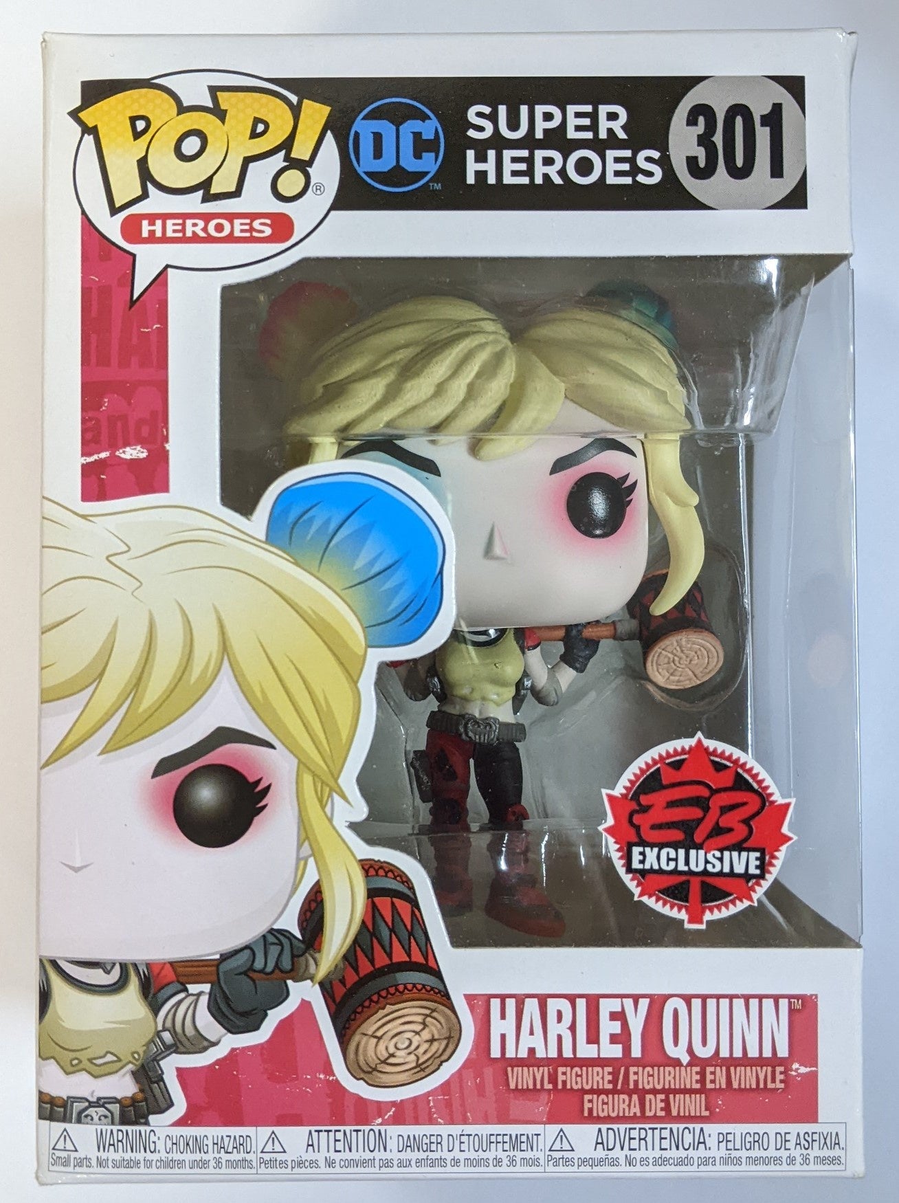 Funko POP! Heroes: DC Super Heroes - Harley Quinn #301 EB Exclusive Vinyl Figure