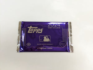 2024 Topps Baseball Series 2 Factory Sealed Silver Pack - Hobby Exclusive (4 Trading Cards)