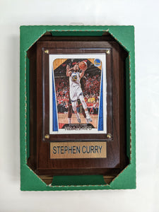 NBA Plaque with card 4x6 Golden State Warriors - Stephen Curry (Randomly Selected, May Not Be Pictured)