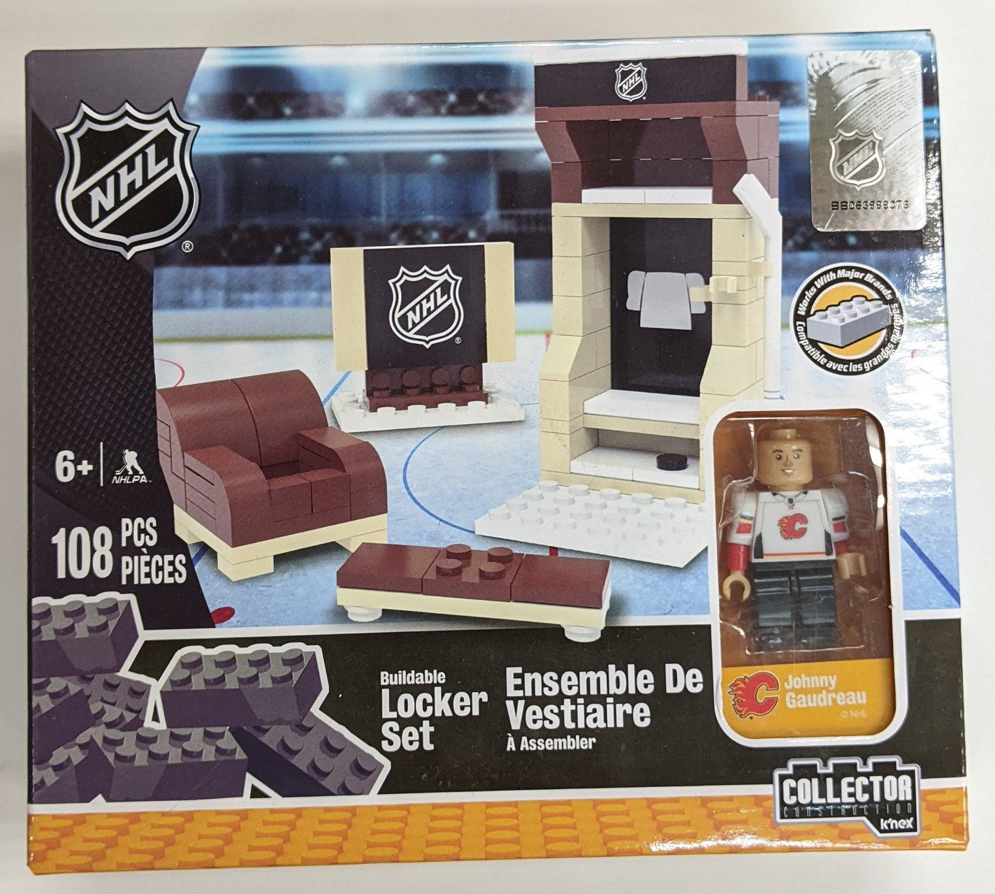 OYO Sports NHL - Buildable Locker Set Calgary Flames - Johnny Gaudreau - 108 pcs