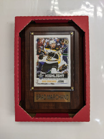 NHL Plaque with card 4x6 Boston Bruins - Brad Marchand (Randomly Selected, May Not Be Pictured)