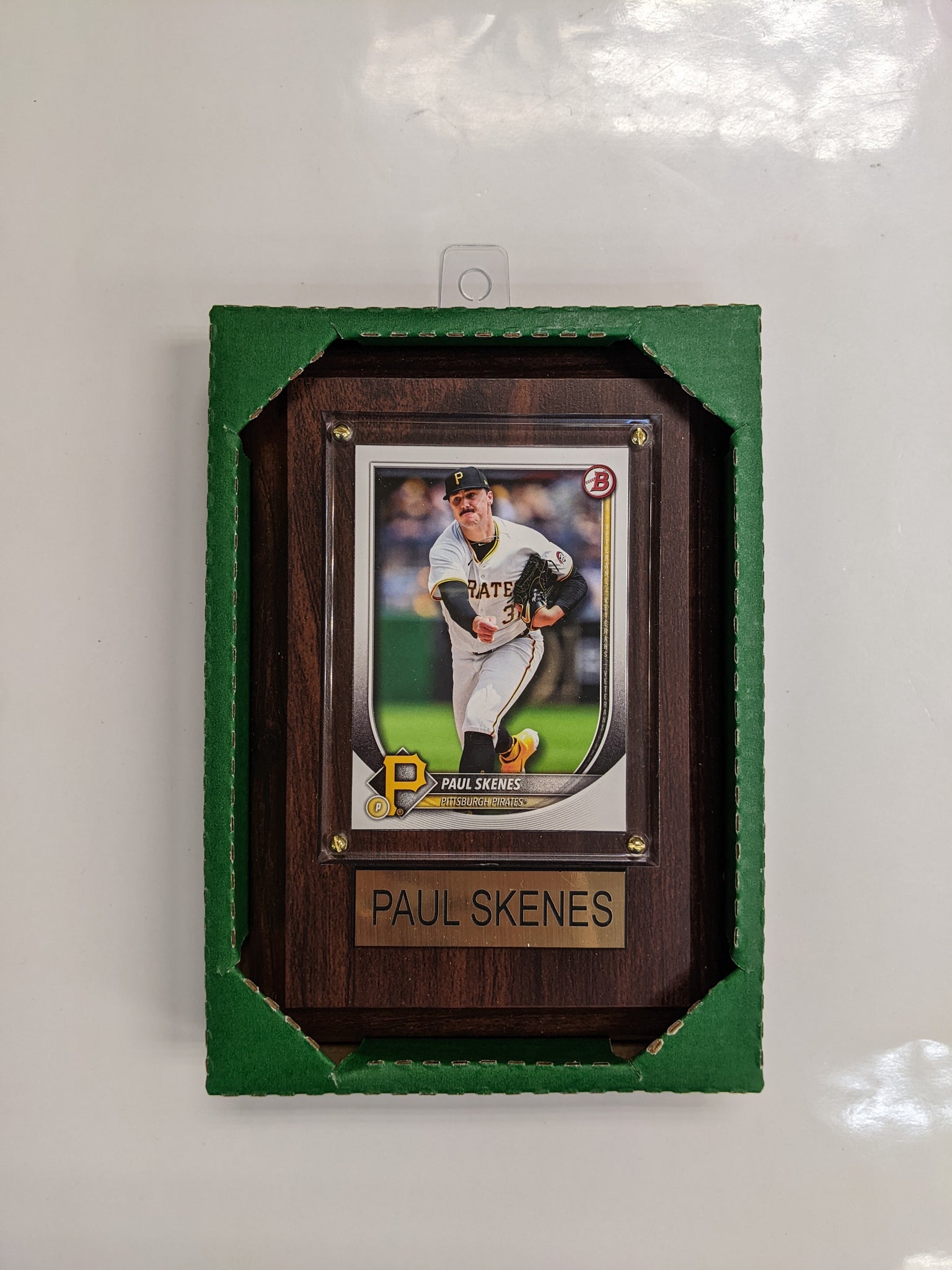 MLB Plaque with card 4x6 Pittsburgh Pirates - Paul Skenes (Randomly Selected, May Not Be Pictured)