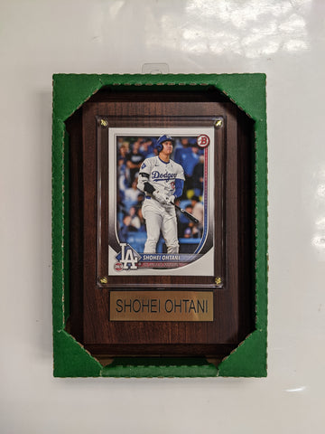 MLB Plaque with card 4x6 Los Angeles Dodgers - Shohei Ohtani (Randomly Selected, May Not Be Pictured)
