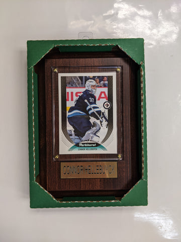 NHL Plaque with card 4x6 Winnipeg Jets - Connor Hellebuyck (Randomly Selected, May Not Be Pictured)