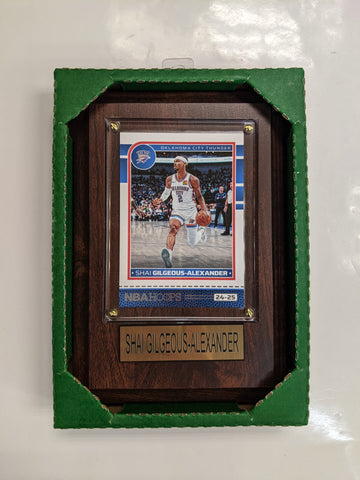 NBA Plaque with card 4x6 Oklahoma City Thunder - Shai Gilgeous-Alexander (Randomly Selected, May Not Be Pictured)