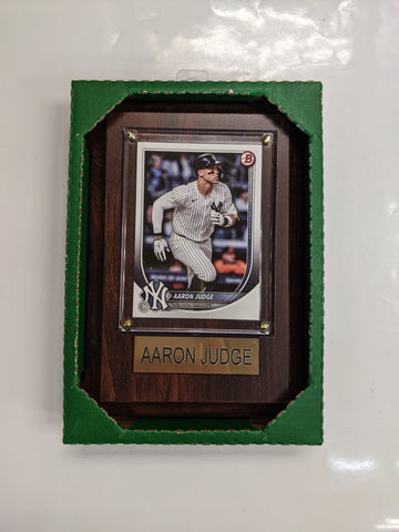 MLB Plaque with card 4x6 New York Yankees - Aaron Judge (Randomly Selected, May Not Be Pictured)