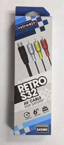 Sega Saturn Gold Plated AV Cable  [Retro-Bit]