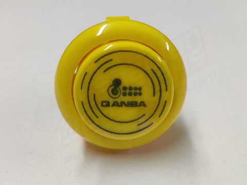 Qanba D-Lite 24mm Snap-in Pushbutton - Solid Yellow