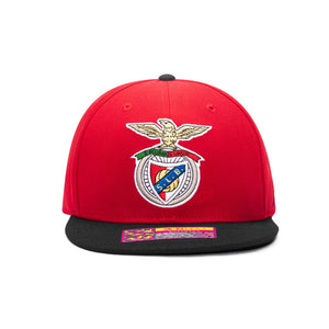 Benfica - Team Red & Black Flat Peak Snapback Hat (Fan Ink)