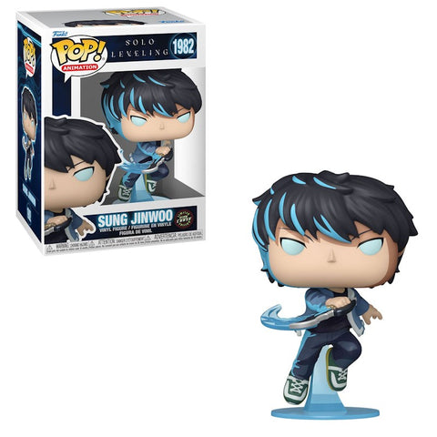 Funko POP! Animation: Solo Leveling - Sung Jinwoo #1982 Limited Edition Vinyl Figure Glow CHASE