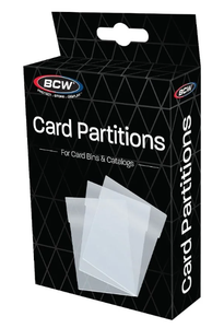 BCW Collectable Card Bin Partitions Clear