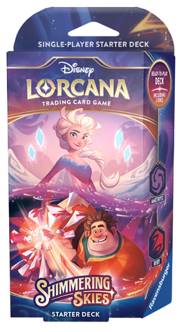 Disney Lorcana: Shimmering Skies - Starter Deck (Amethyst & Ruby - Elsa & Ralph) (Pre-Order) (Eta August 9th, 2024)