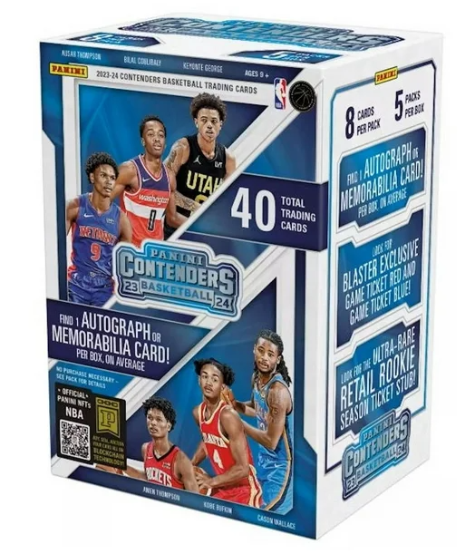 2023-24 Panini Contenders Basketball Blaster Box (5 Packs Per Box)