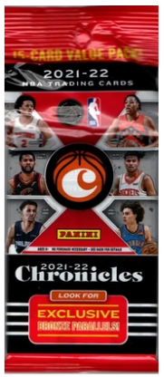 2021-22 Panini Chronicles NBA Basketball Cello 15-Card Value Pack! (Fat Jumbo Pack)