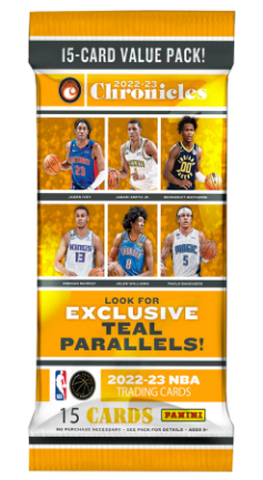 2022-23 Panini Chronicles NBA Basketball Cello 15-Card Value Pack! (Fat Jumbo Pack)