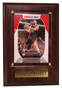 NBA Plaque with card 4x6 Toronto Raptors - Fred Vanvleet (Randomly Selected, May Not Be Pictured)