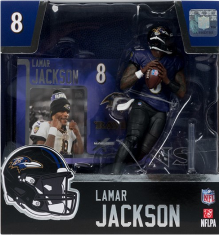 #8 Lamar Jackson (Baltimore Ravens Purple Jersey) NFLPA 7" Figure