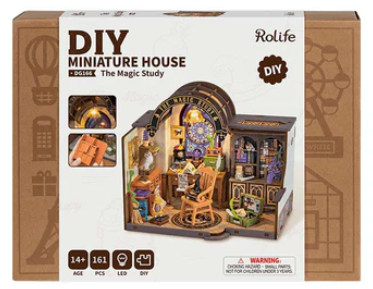 Robotime Rolife 3D Puzzles DG166 The Magic Study DIY Miniature House