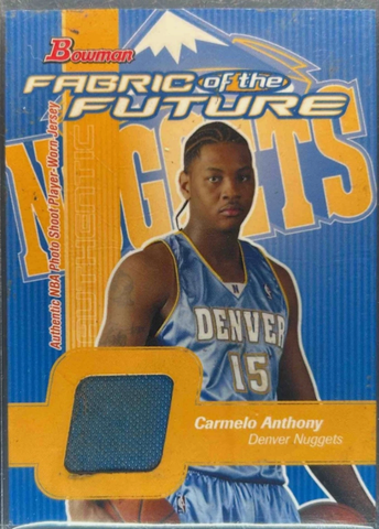 2003-04 Bowman Rookies & Stars Carmelo Anthony Fabric of the Future Jersey RC (Rookie Card)