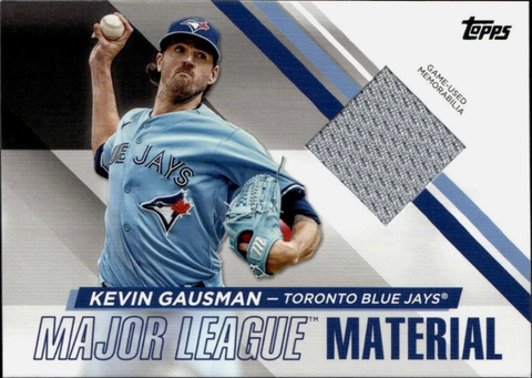 Kevin Gausman - Toronto Blue Jays - Game-Used Worn Swatch Relic Jersey Memorabilia Card - Sports Card Single (Randomly Selected, May Not Be Pictured)