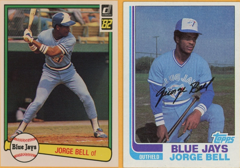 Jorge Bell Toronto Blue Jays 1982 Rookie Card (1x Randomly Selected RC)