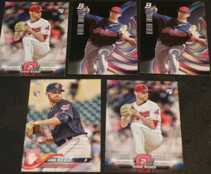 Shane Bieber - MLB Baseball - RC Rookie Card Single (Randomly Selected, May Not Be Pictured)