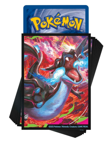 Pokemon Mega: Phantasmal Flames Standard Size Sleeves Only 65ct - Charizard X Ex (Generic Packaging)