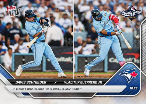 Vladimir Guerrero Jr Davis Schneider 2025 Topps NOW #912 Back To Back