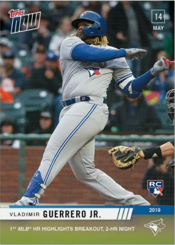 Vladimir Guerrero Jr. 2019 Topps NOW 1st 2 Career HR's Breakout Card #229 RC (Rookie Card)