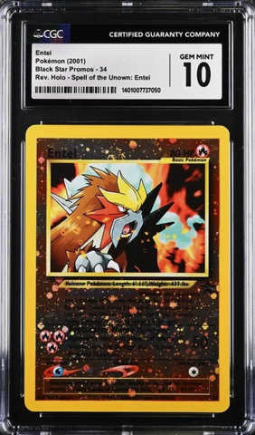 Pokemon TCG: Entei 34/53 WOTC Promo Reverse Holo (CGC Graded 9) A & C Games Pokemon TCG: Entei 34/53 WOTC Promo Reverse Holo (CGC Graded 9) A & C Games