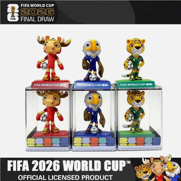 FIFA World Cup 2026™ Official Mascot Figurine with Standard Base 9cm Single Figure (Pick and Choose - Clutch (Eagle), Maple (Moose), or Zayu (Jaguar))
