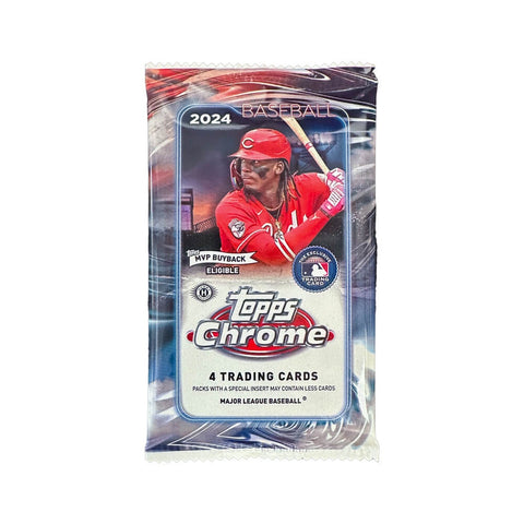 2024 Topps Chrome Baseball Hobby Pack (4 Cards Per Pack)