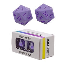 Ultra Pro: Heavy Metal D20 2 Dice Set: Vivid Purple