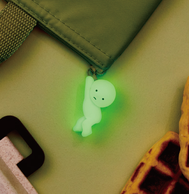 Smiski Glow-In-The-Dark ZipperBite Holding Figure