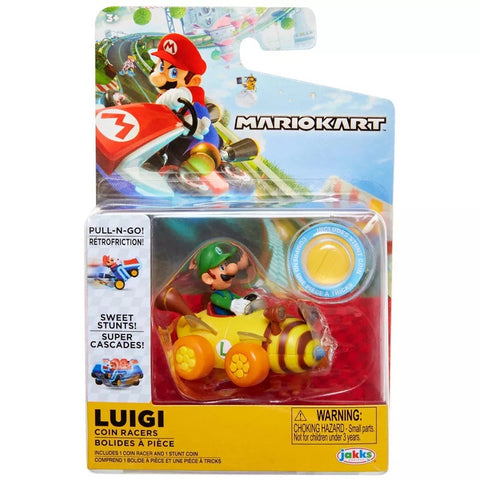 Mario Kart Pull-N-Go! Coin Racer - Luigi [Jakks Pacific]