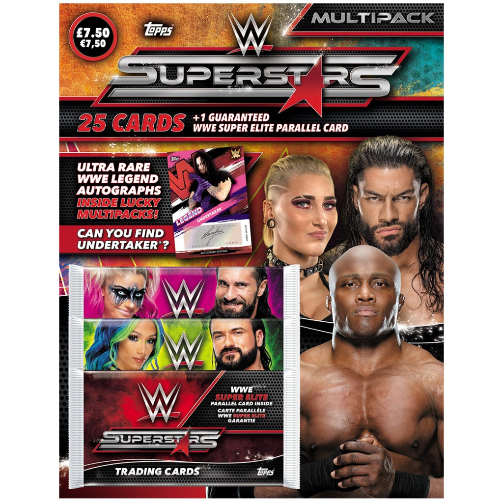 2021 Topps WWE Superstars Cards - Multi-Pack A (25 Cards + Super Elite Parallel)