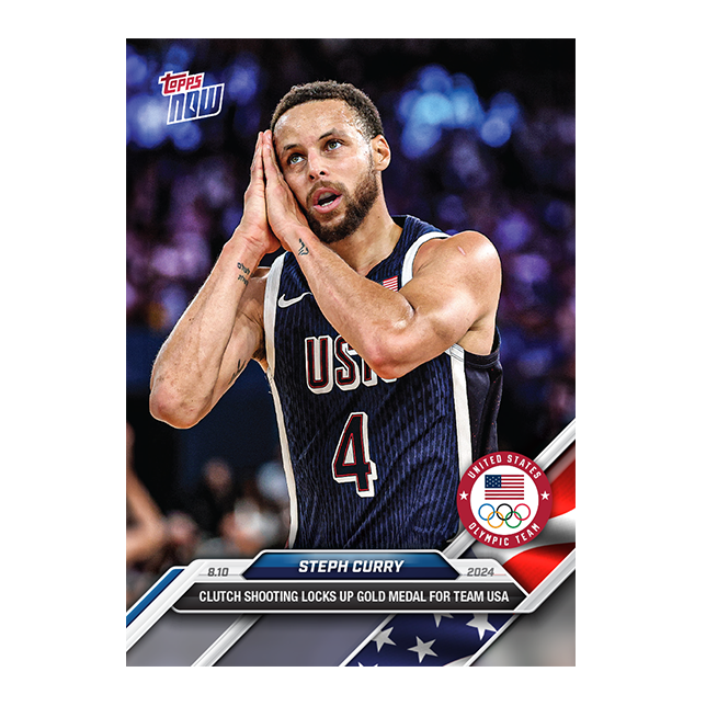 Steph Curry - 2024 Olympic Games TOPPS NOW® Card #27 Men's Basketball Team USA